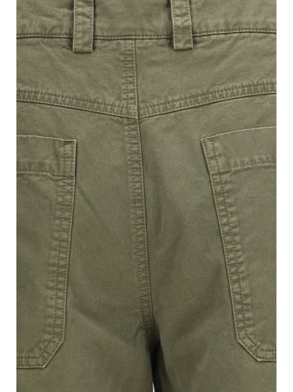 Off-White Racing Staff cotton gabardine Pants - Dusty Olive