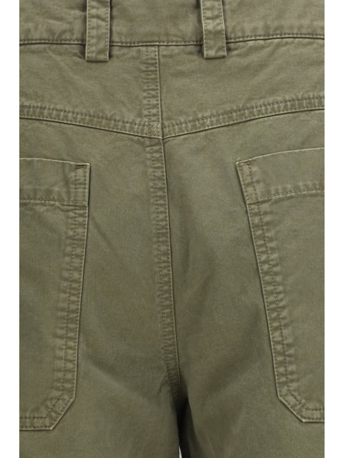 Off-White Racing Staff cotton gabardine Pants - Dusty Olive