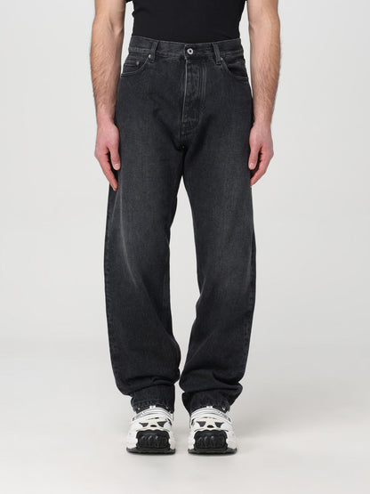 Off White Jeans Men Black