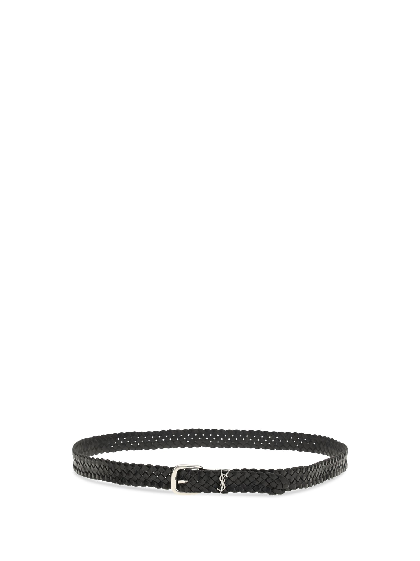 SAINT LAURENT Cassandre rectangular buckle Belt