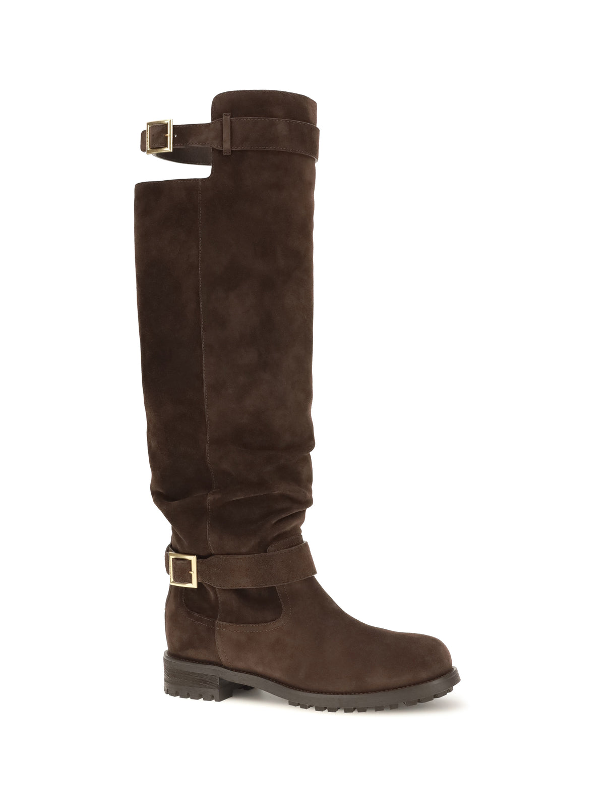 Jimmy Choo Knee-high biker Boots - Chocolate