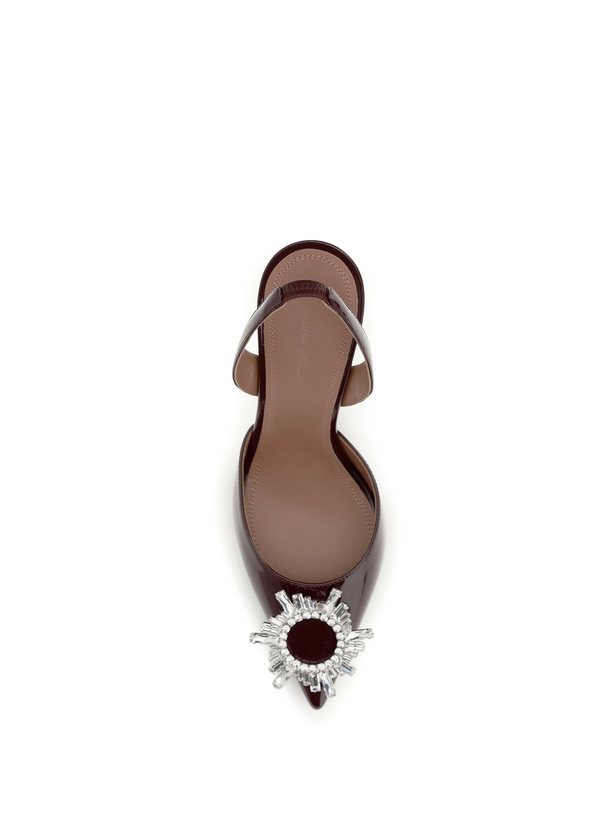 Amina Muaddi Begum Slingback Pumps - Merlot Patent