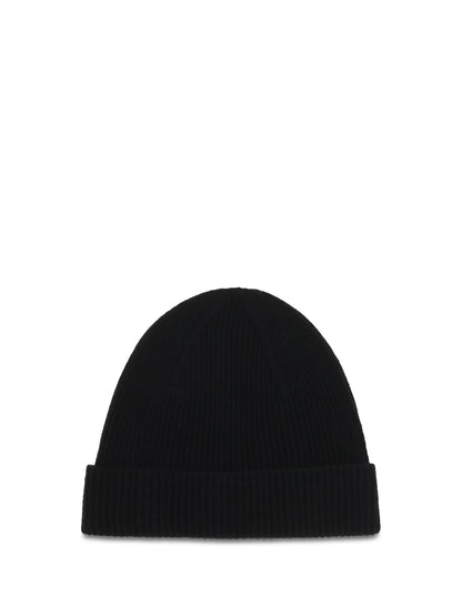 Kiton Wool Beanie Hat - Black