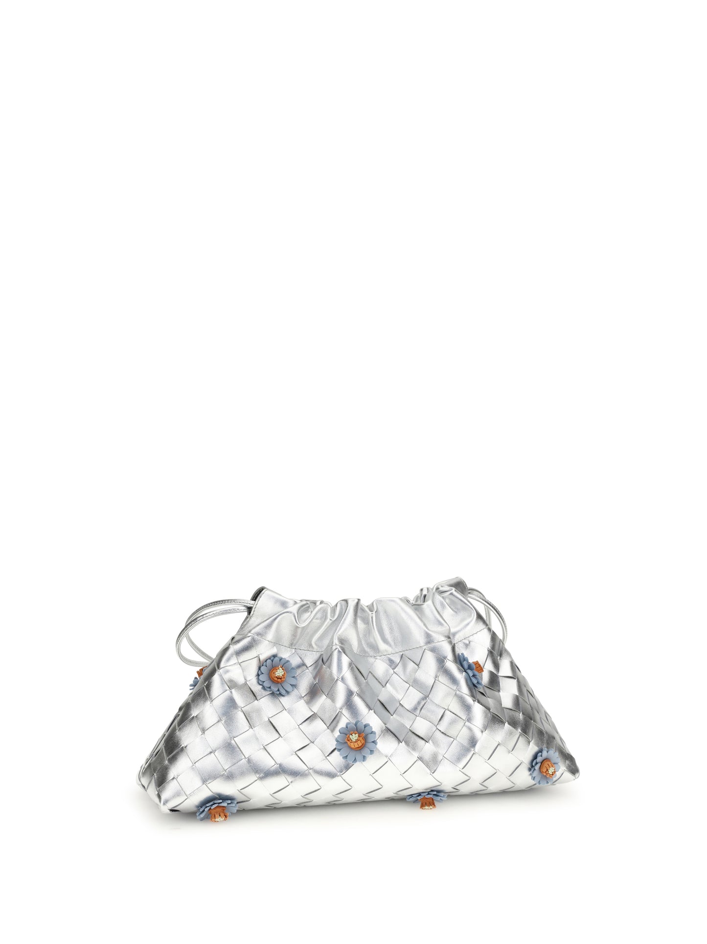 BOTTEGA VENETA Dustbag Clutch Bag with floral appliqués
