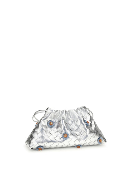 BOTTEGA VENETA Dustbag Clutch Bag with floral appliqués