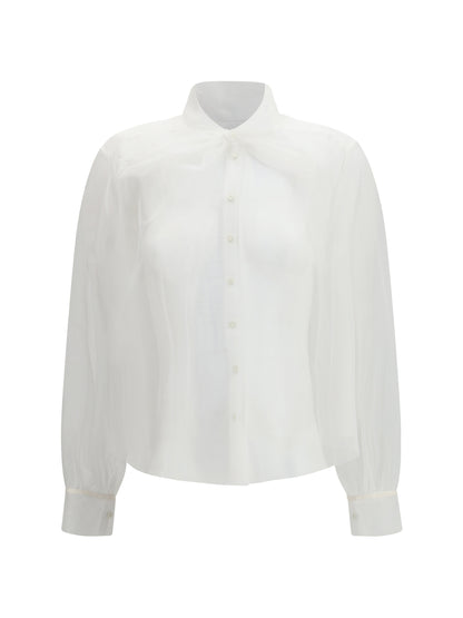 Forte_forte Tulle Shirt with sash - Diamond