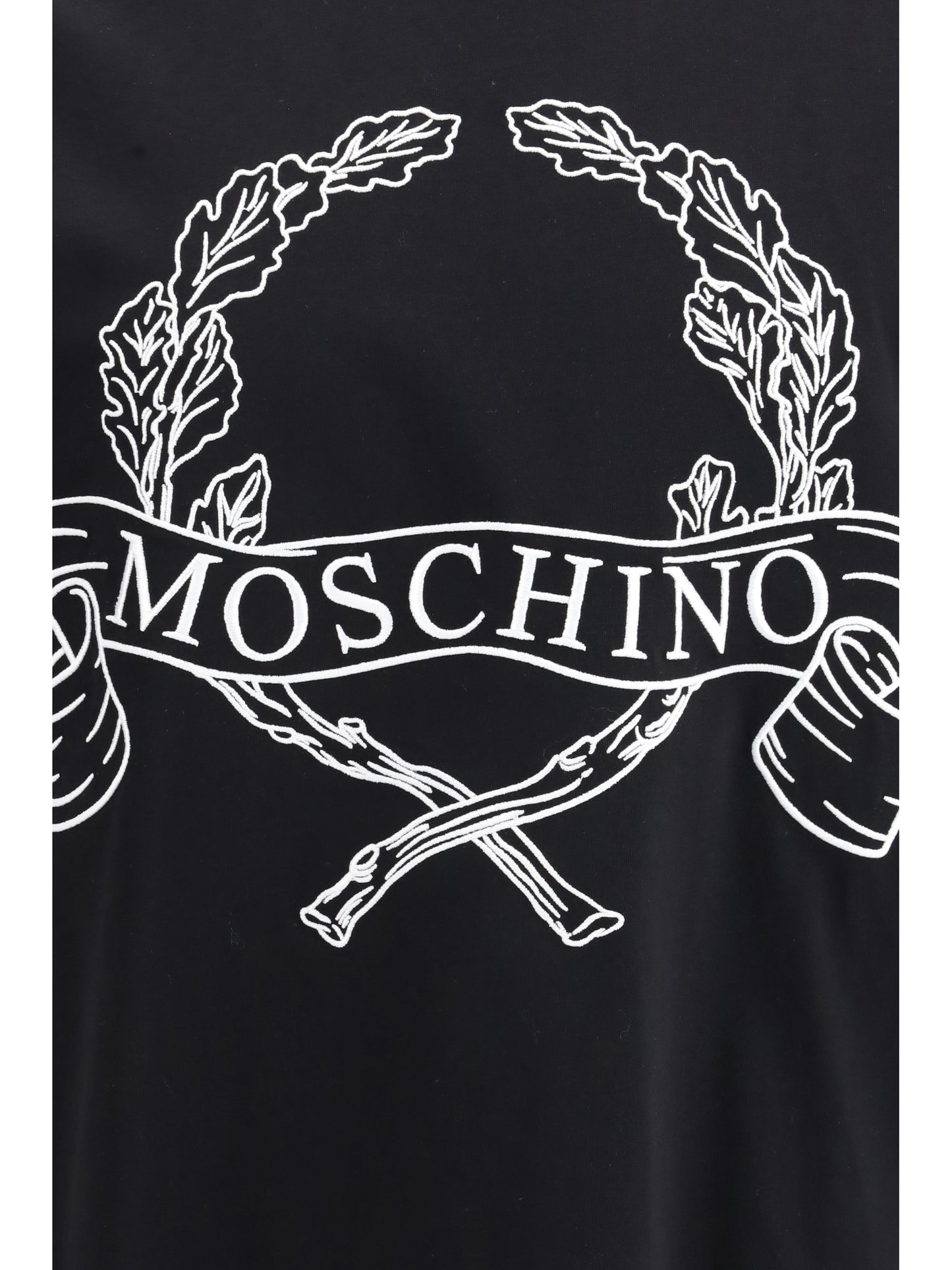 MOSCHINO Maxi Laurel Crown Embroidery T-shirt