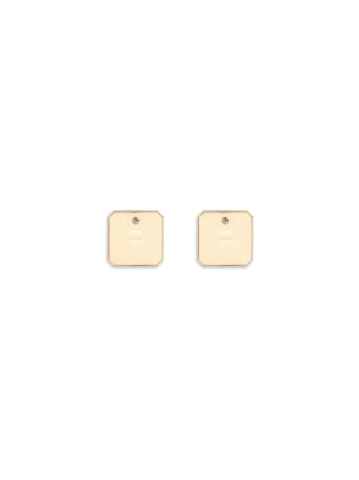 Self-Portrait Square Enamel Earrings - Gold