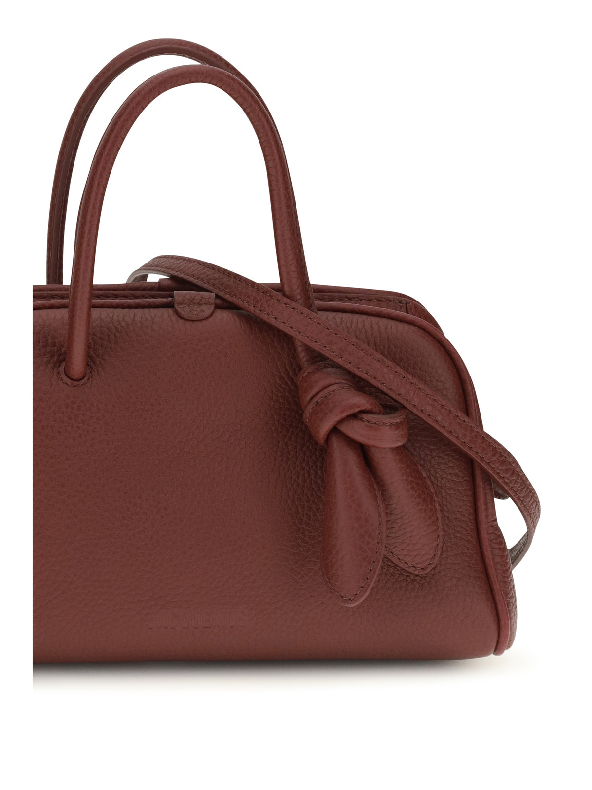 Jacquemus Le Petit Turismo leather Top Handle Bag - Burgundy