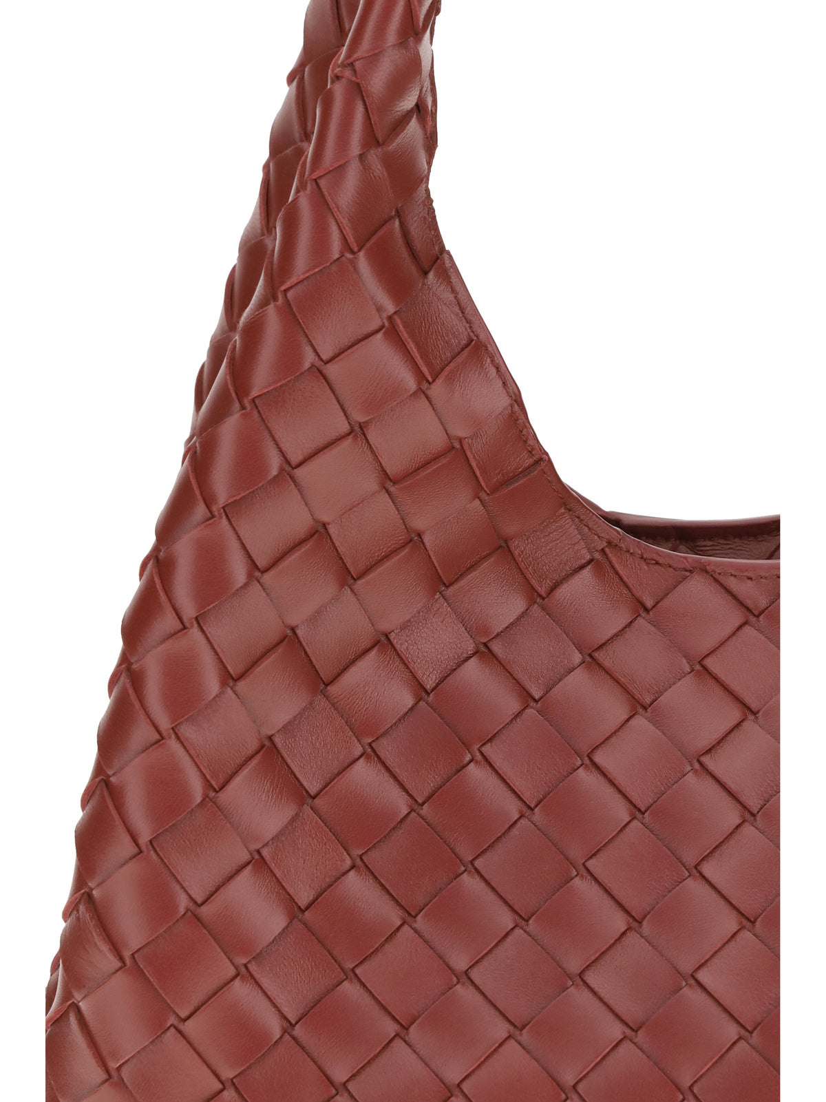 Bottega Veneta Campana Shoulder Bag - Lava Red-Muse Brass