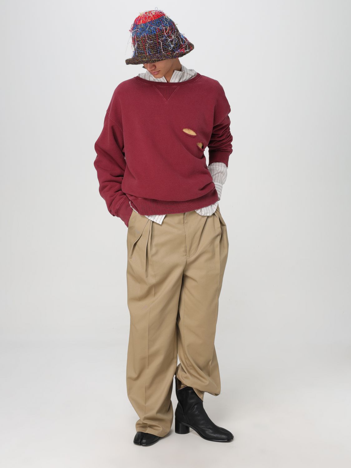 Maison Margiela Sweatshirt Men Burgundy
