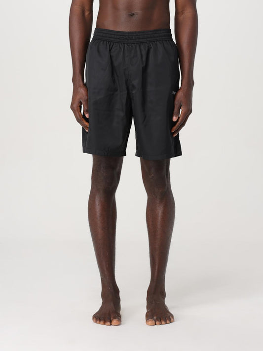 Off White Swimsuit Men Black