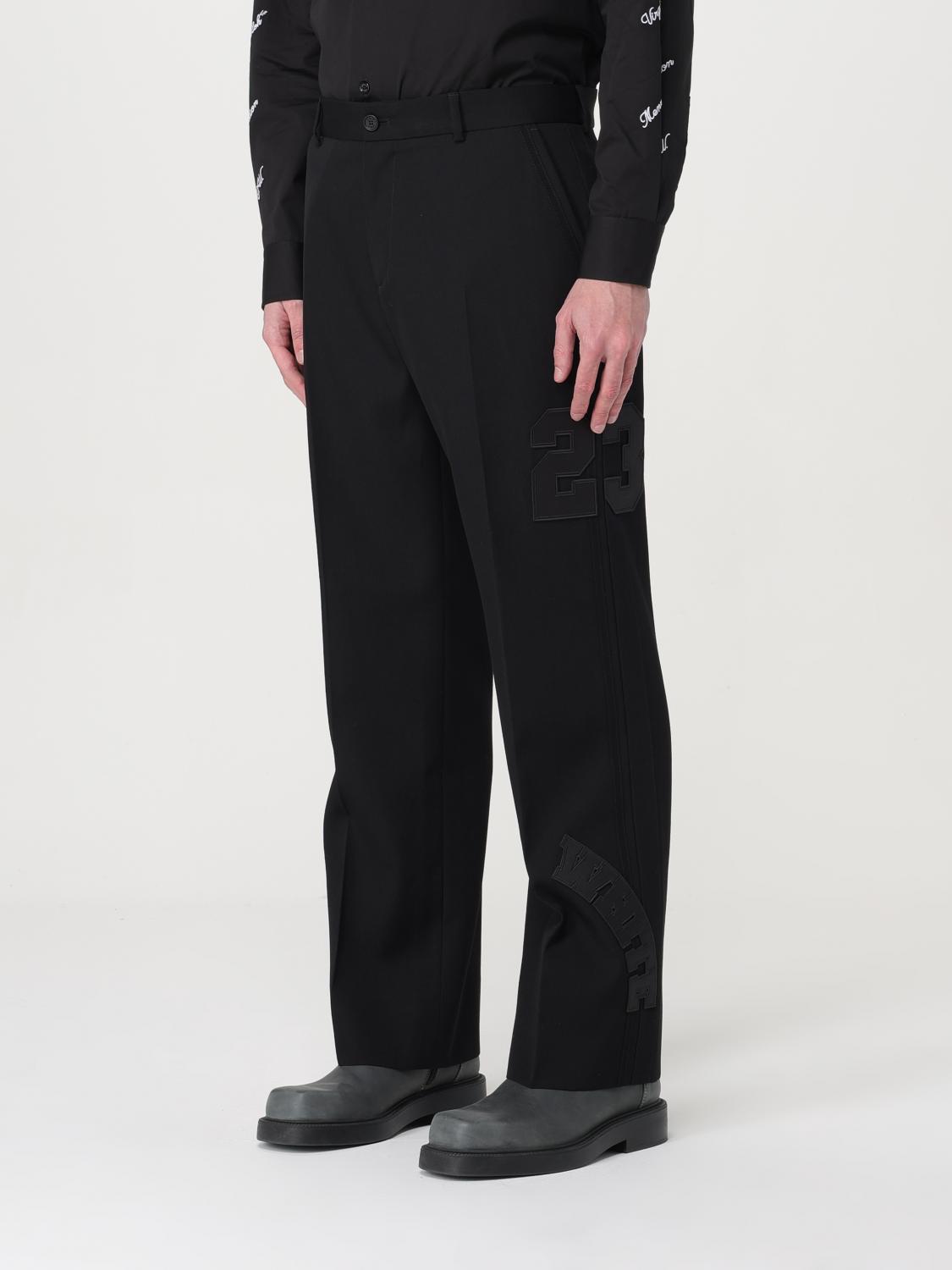 Off White Pants Men Black