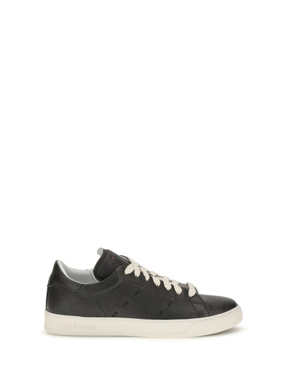 Kiton Leather Sneakers - Dark Grey
