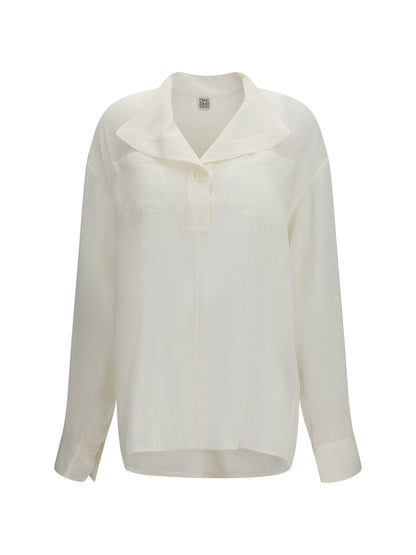 Toteme Layered-collar Shirt - Milk