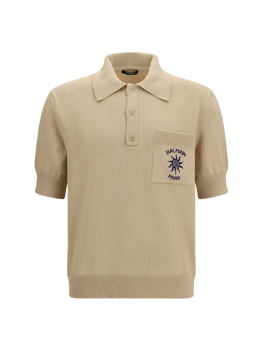 BALMAIN Cotton sun-logo Polo