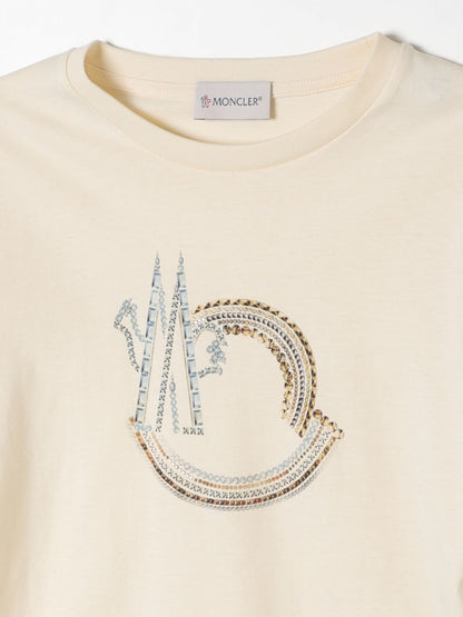 Moncler T Shirt Kids Cream