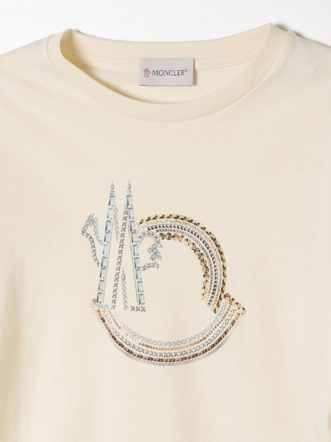 Moncler T Shirt Kids Cream