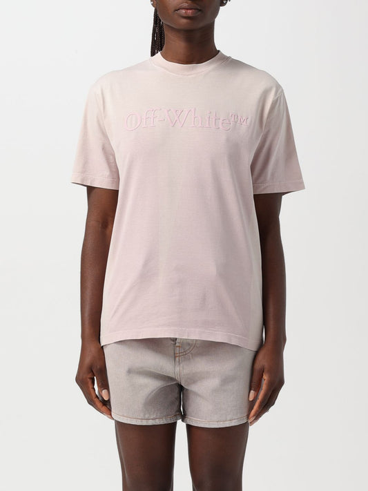Off White T Shirt Woman Pink