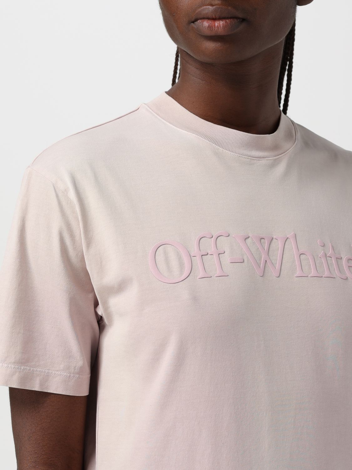 Off White T Shirt Woman Pink