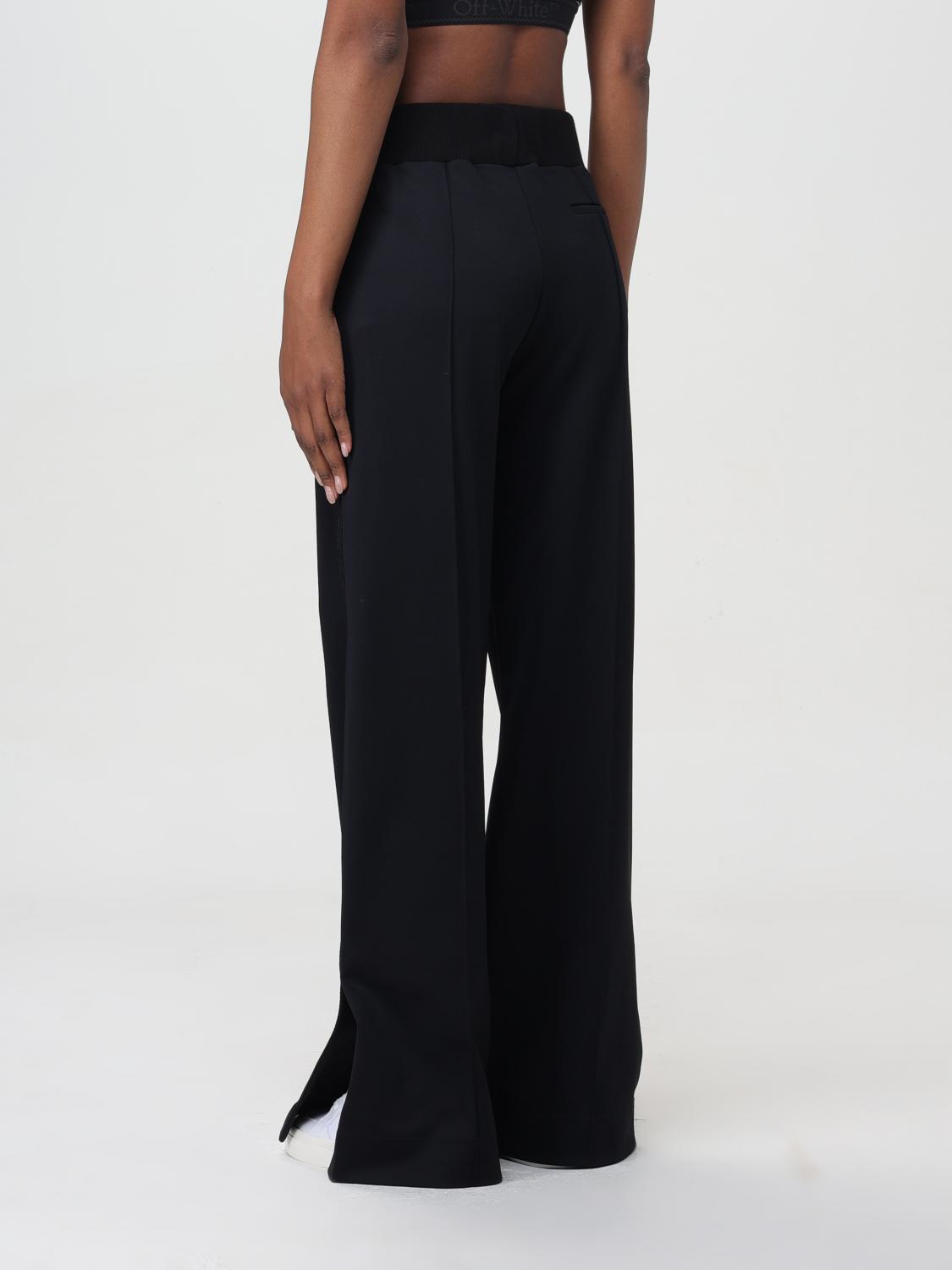 Off White Pants Woman Black