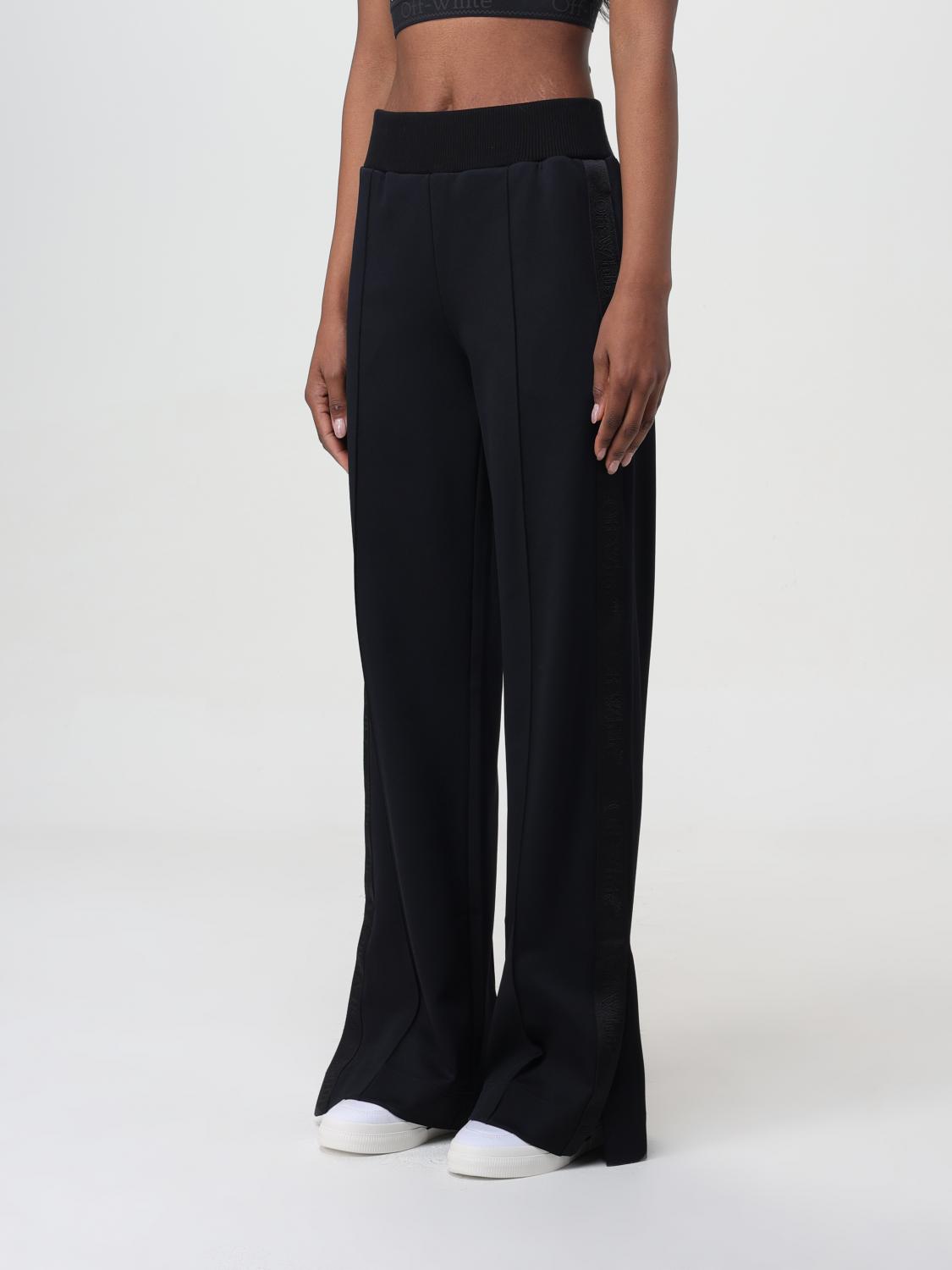 Off White Pants Woman Black