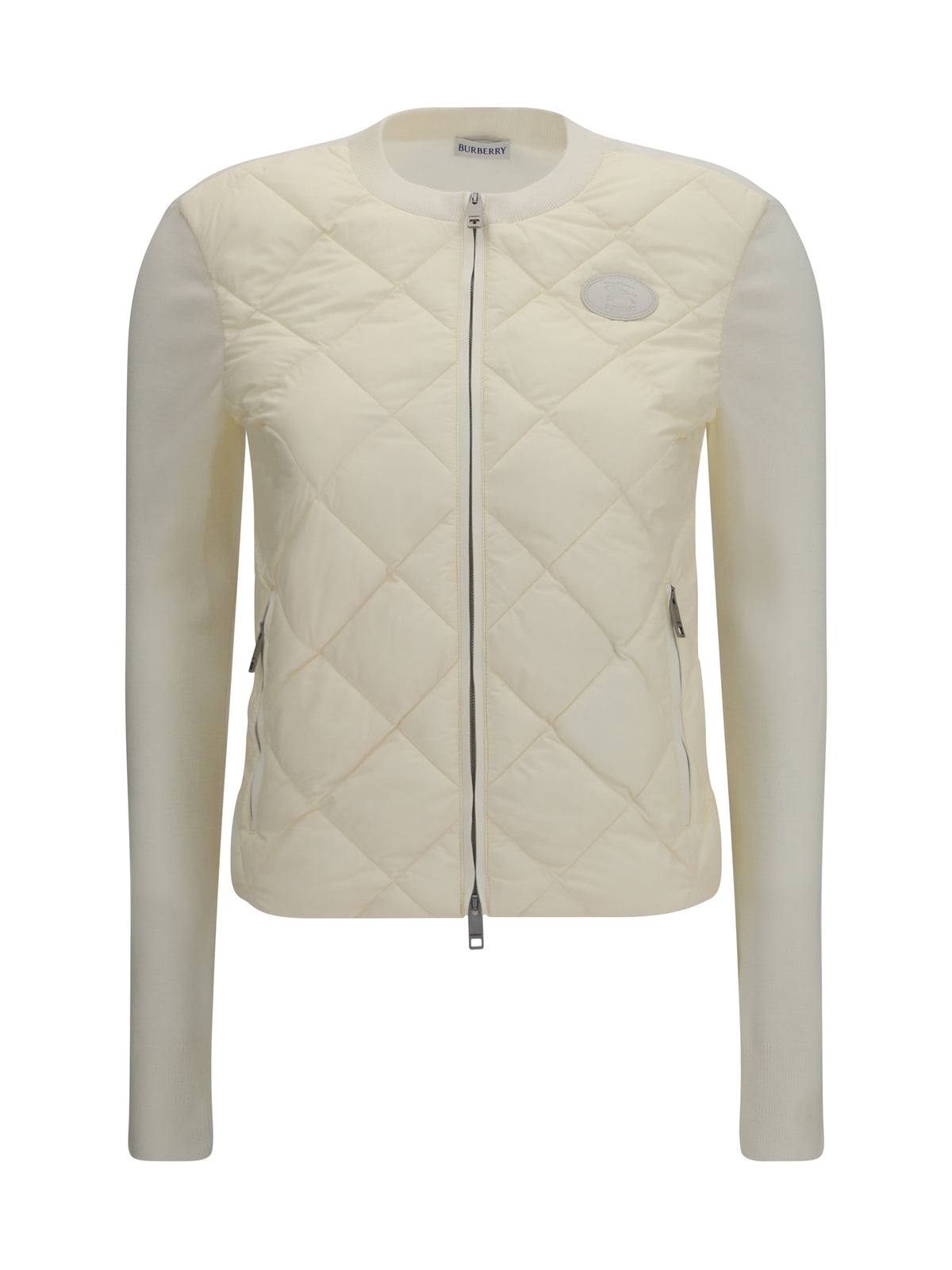Burberry Quilted knit Cardigan - Ceramic White