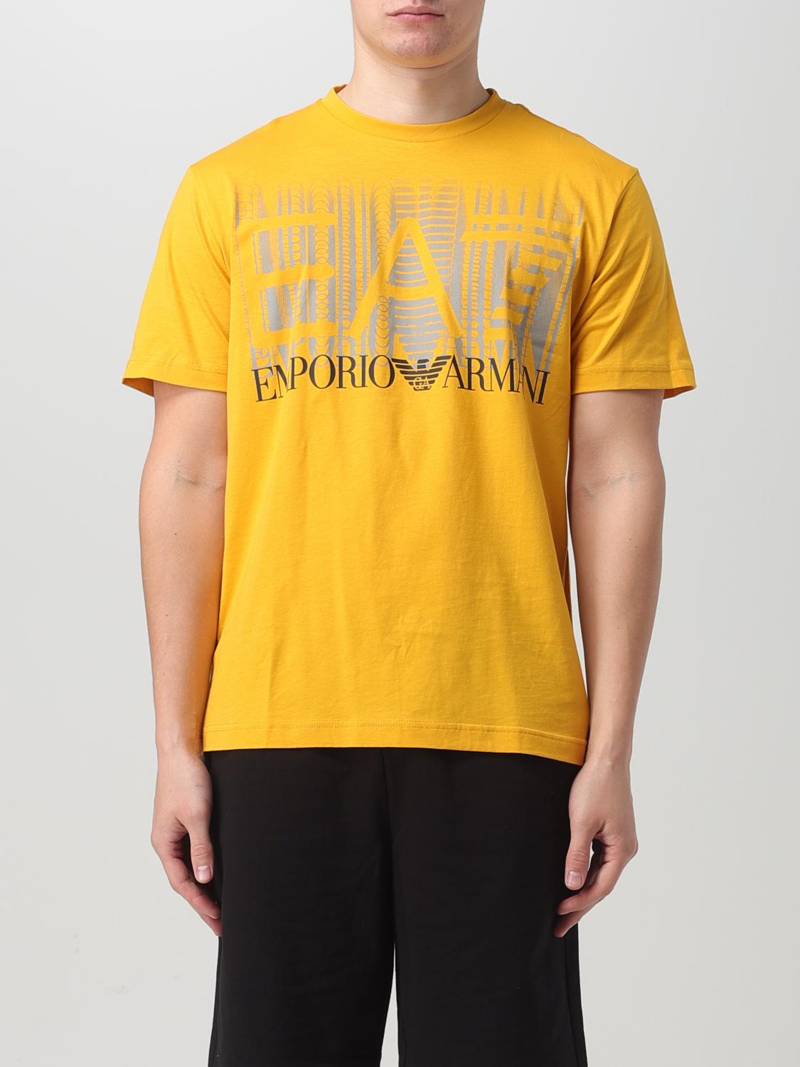 Ea7 T Shirt Men Yellow