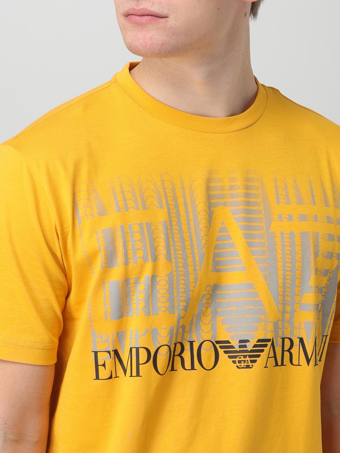 Ea7 T Shirt Men Yellow