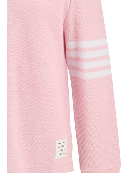 THOM BROWNE Piqué long-sleeve Polo