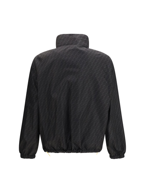 Fendi FF jacquard zipped reversible Windbreaker - Black