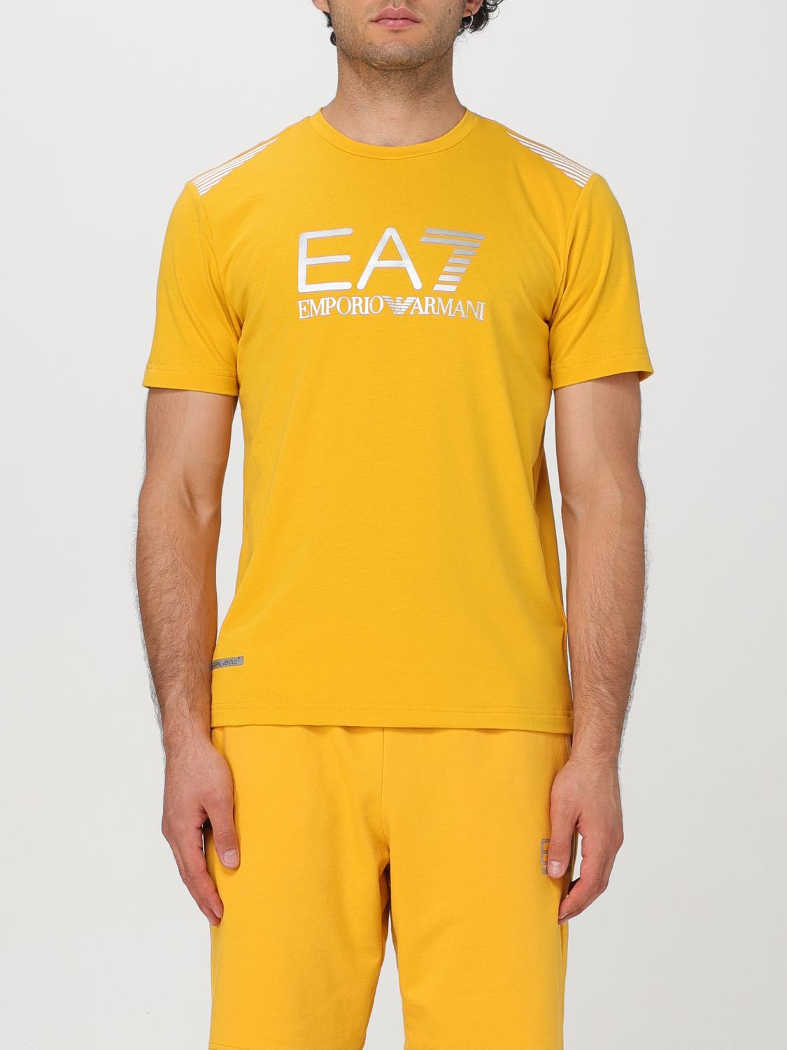 Ea7 T Shirt Men Yellow