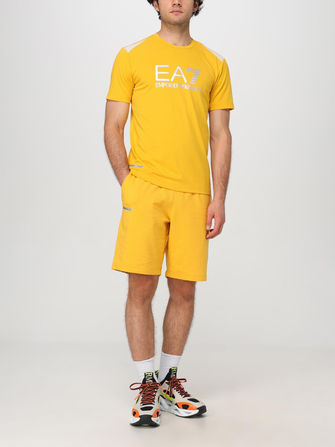 Ea7 T Shirt Men Yellow