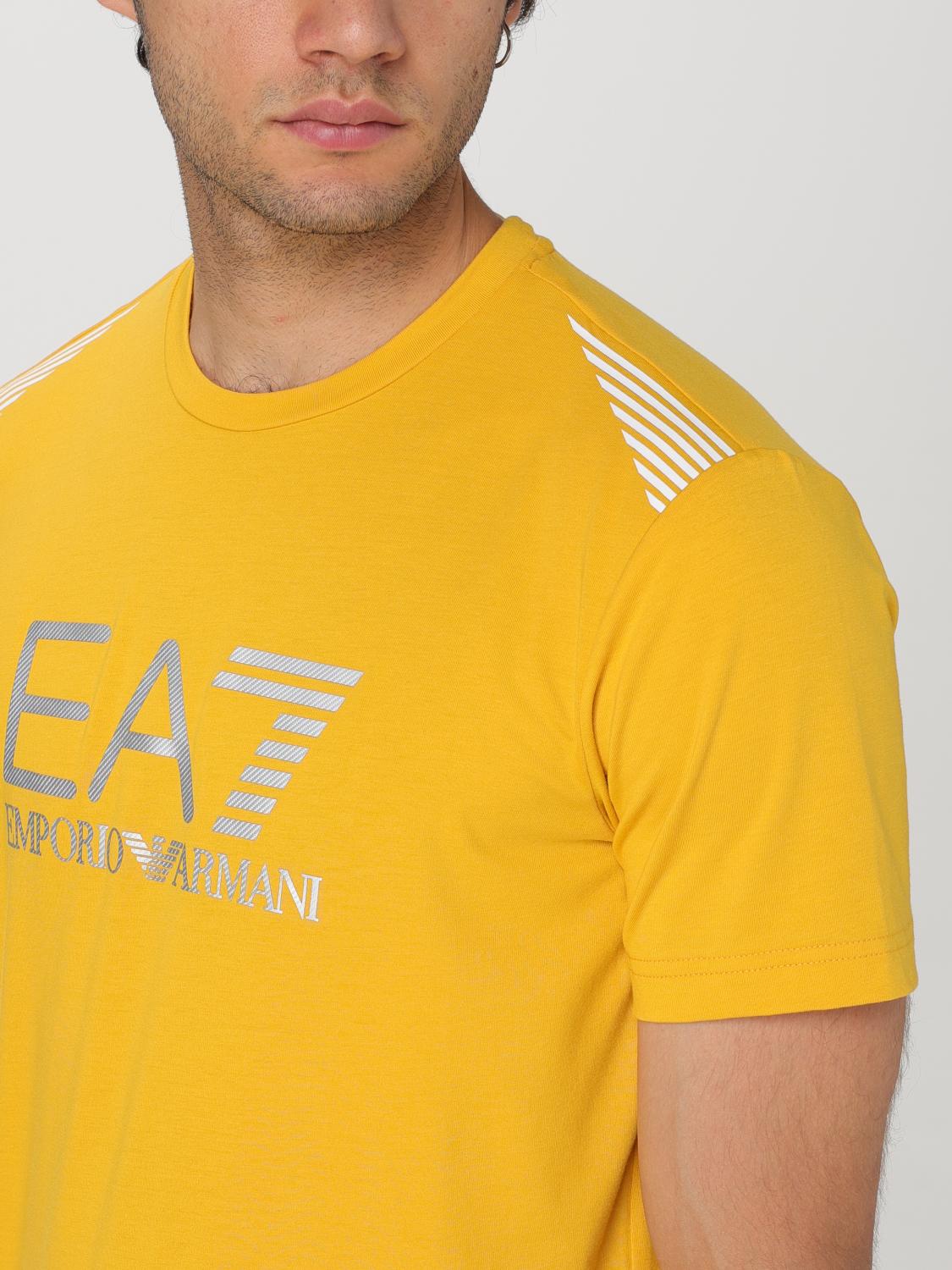 Ea7 T Shirt Men Yellow