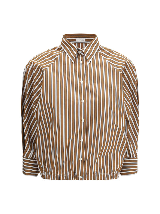 BRUNELLO CUCINELLI Shadow stripe poplin Shirt