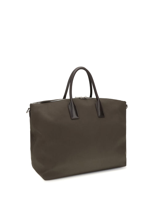 Saint Laurent Oversized Bowling Travel Bag - Deep Leaf/Choco No