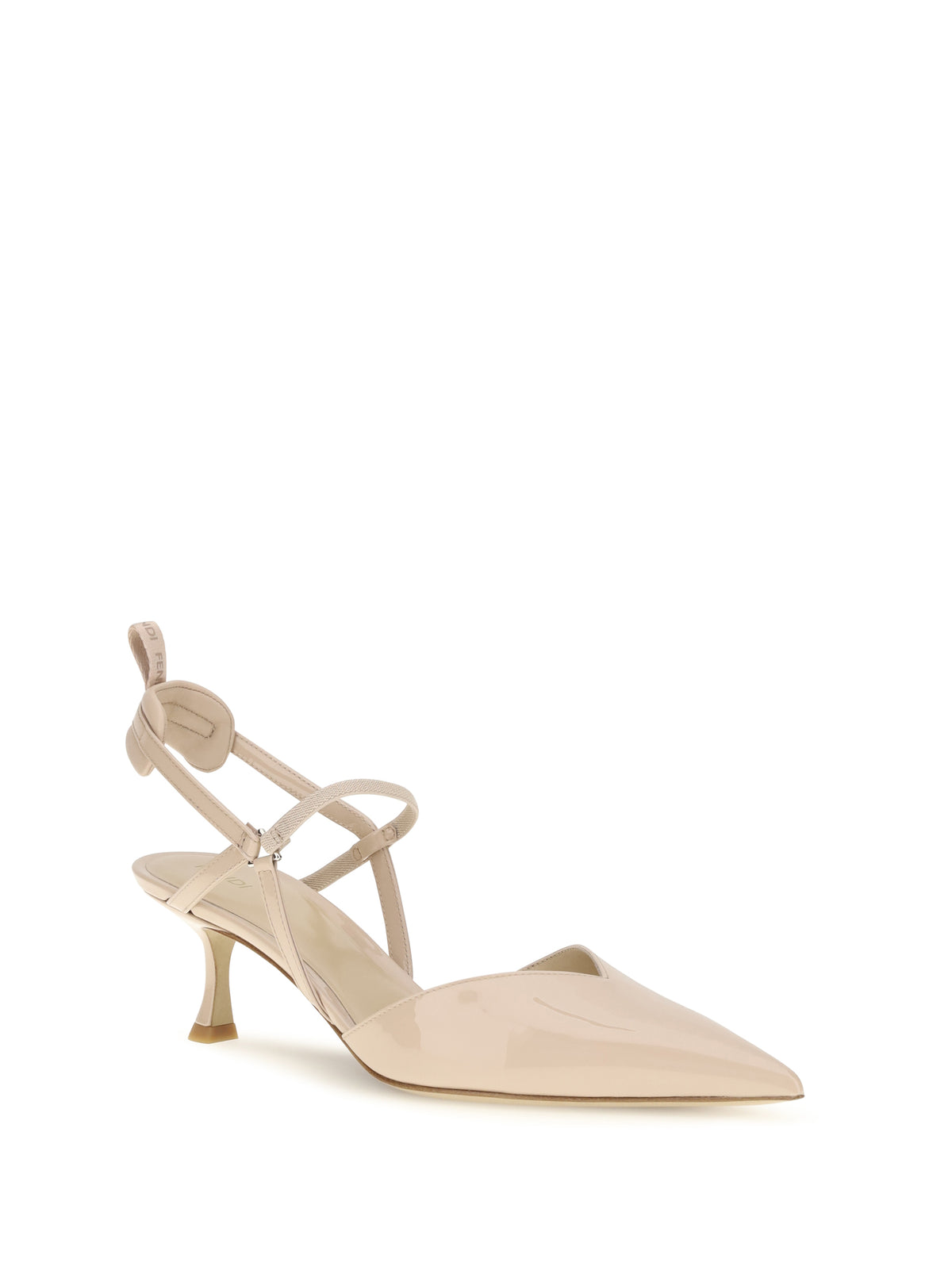 Fendi Patent leather Colibrì Slingback Pumps - Rose Nude
