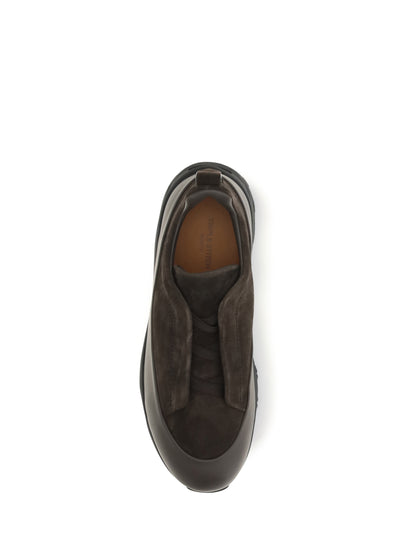 Zegna Triple Stitch™ Monte leather and suede Sneakers - E2