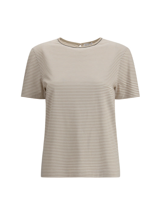 BRUNELLO CUCINELLI Striped jersey T-Shirt