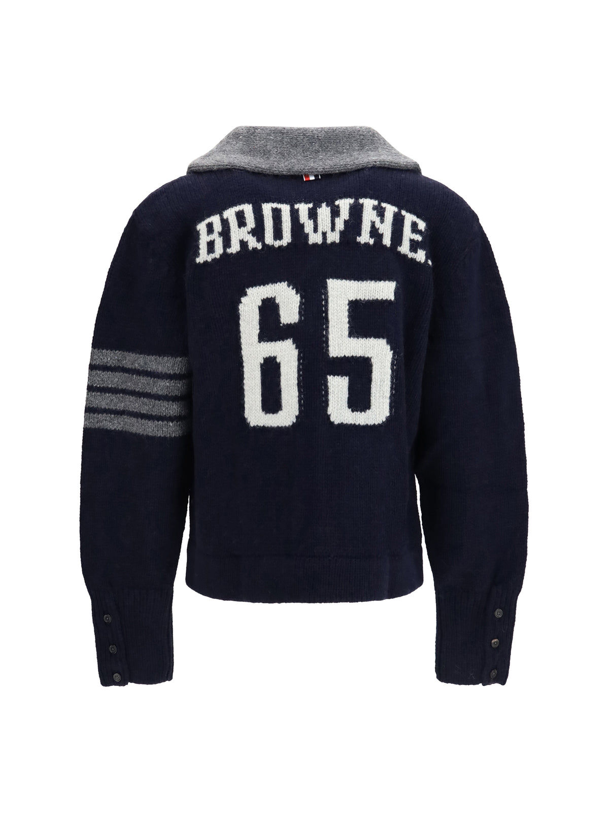 Thom Browne Browne 65 Hooded jersey Cardigan - Navy