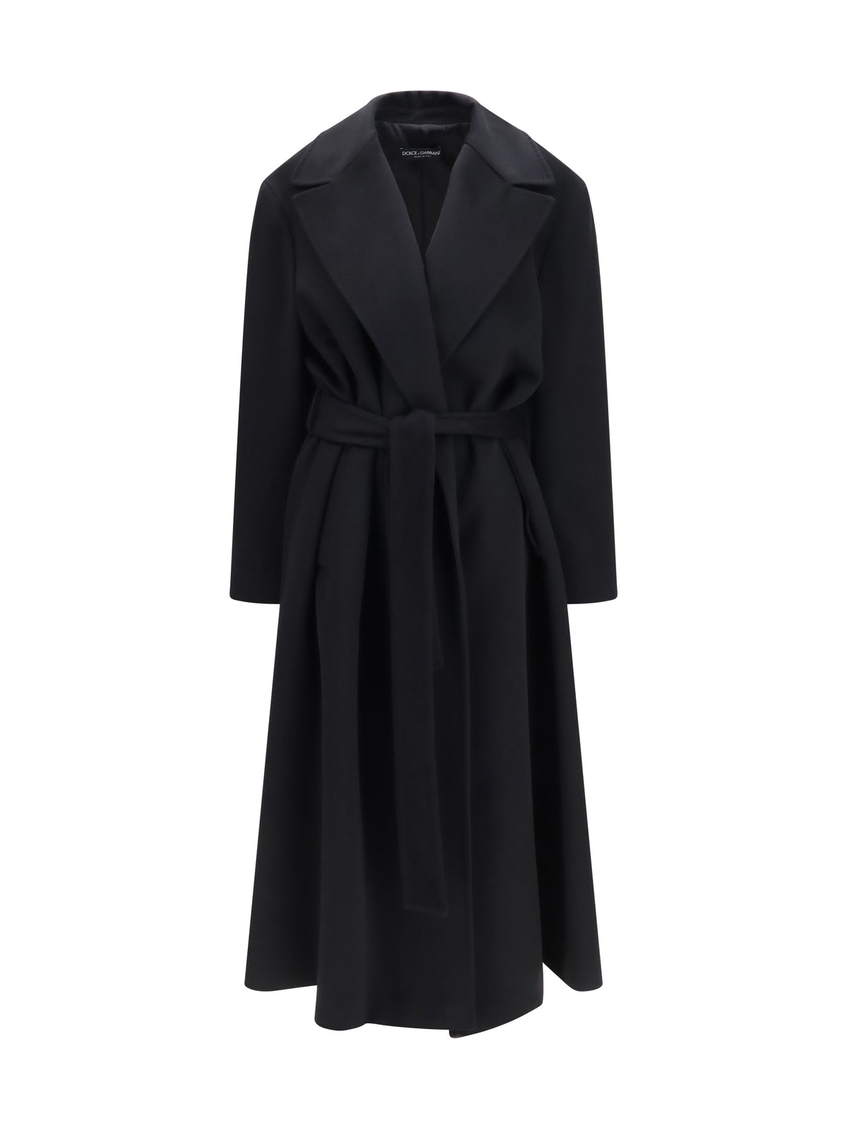 Dolce & Gabbana Long virgin wool Coat - Black