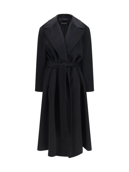 Dolce & Gabbana Long virgin wool Coat - Black