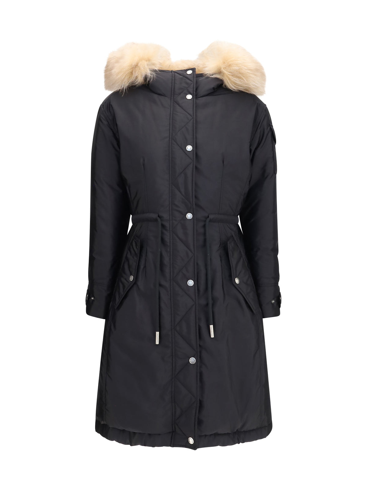 Moncler Long padded Moustique Parka - Black