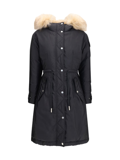 Moncler Long padded Moustique Parka - Black