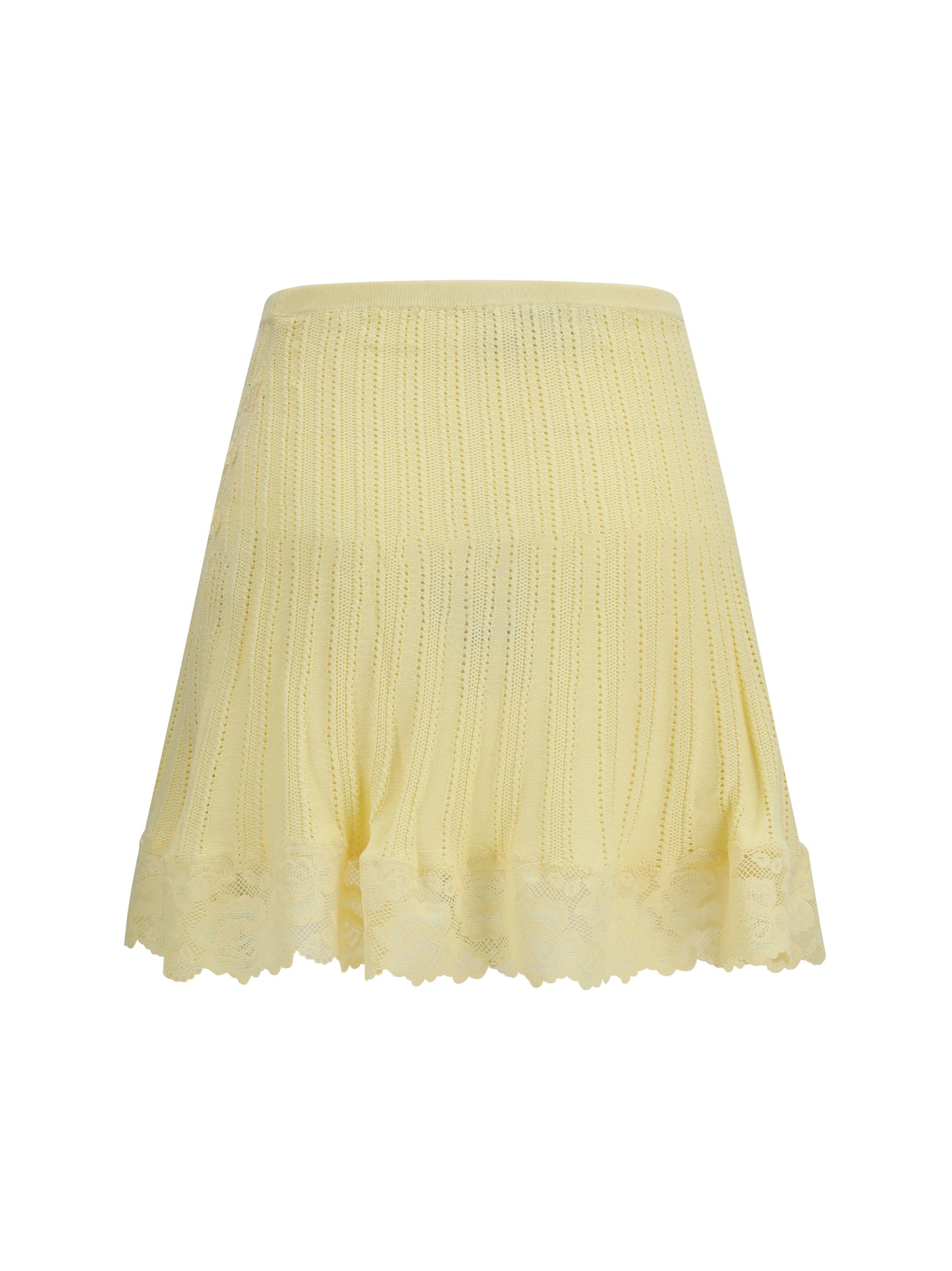 SELF-PORTRAIT Pointelle knit mini Skirt