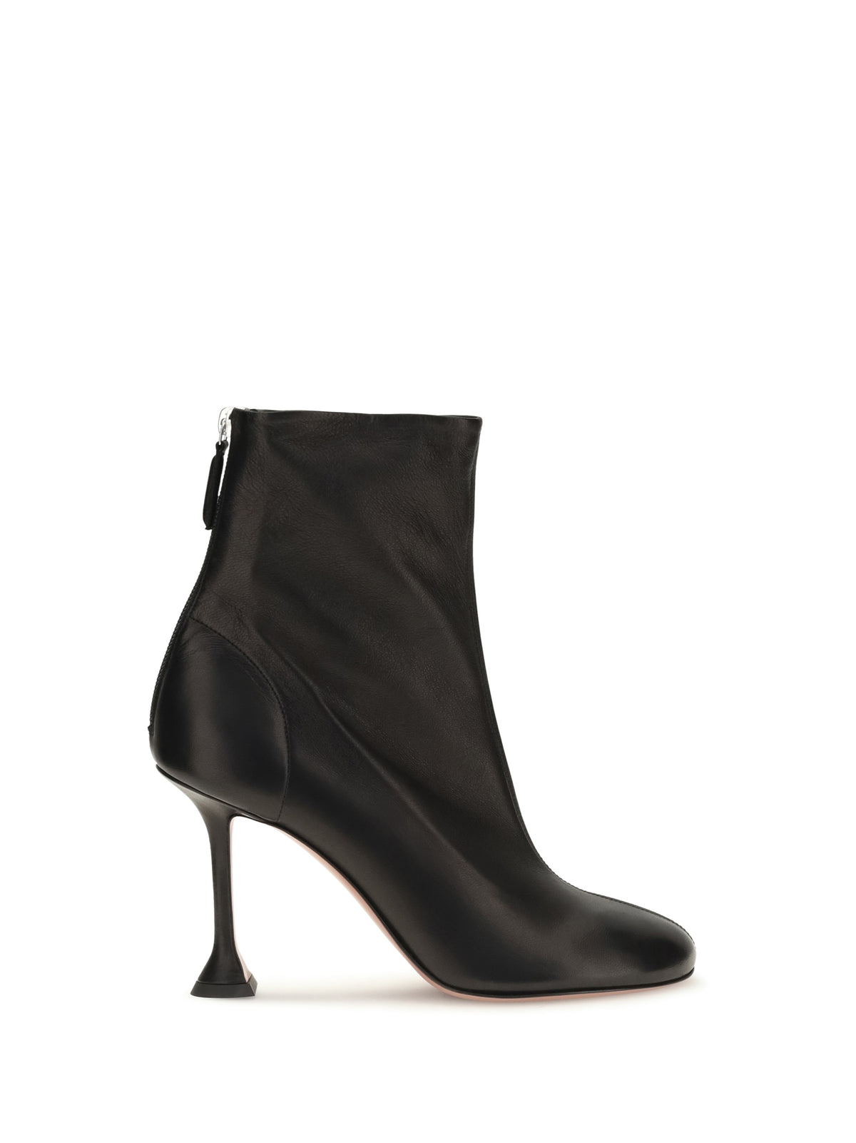 Amina Muaddi Iris nappa Booties - Black Nappa