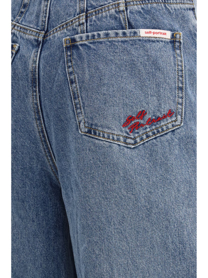 SELF-PORTRAIT Barrel Leg Jeans