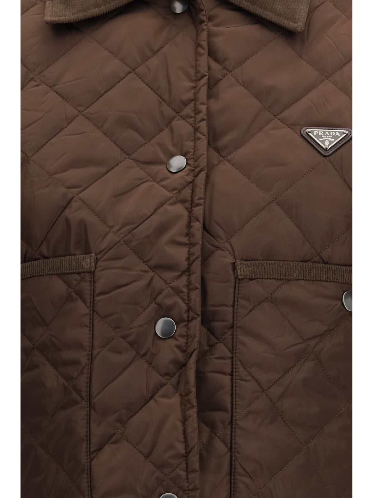 Prada Lightweight Re-Nylon cropped Blouson Jacket - Cacao