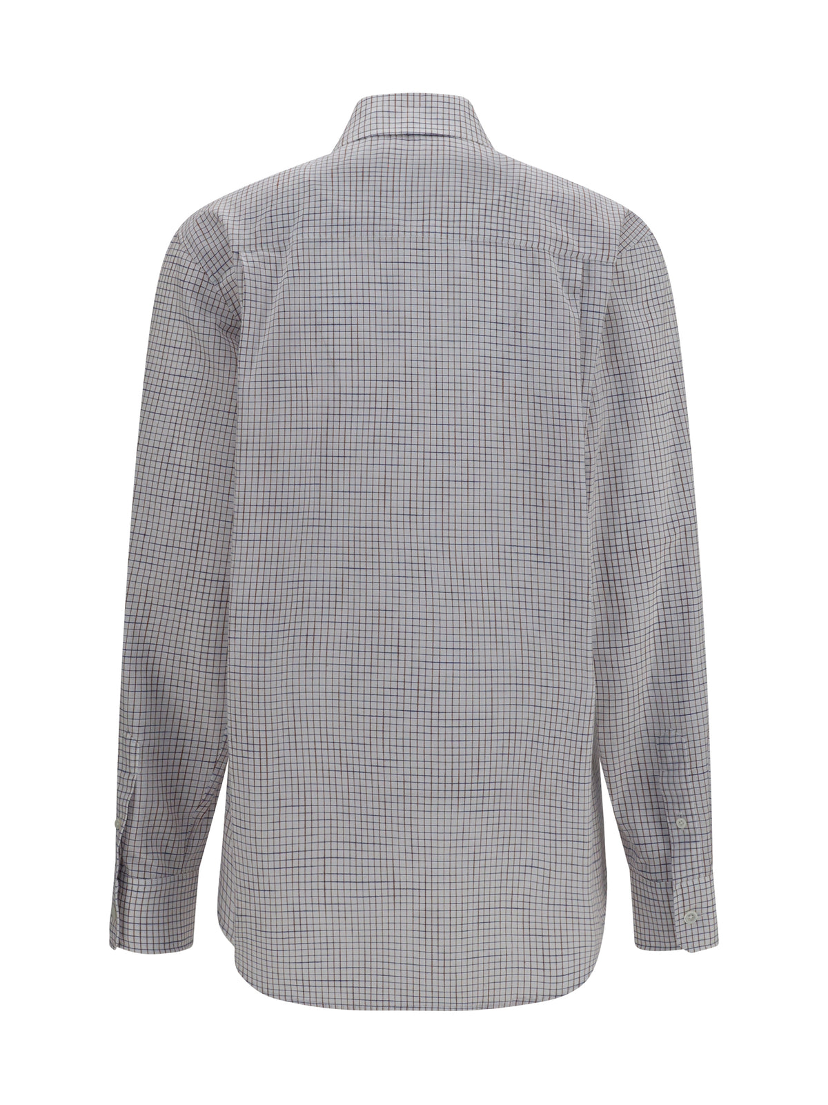 The Row Dalan Shirt - White W/ Blue&Red