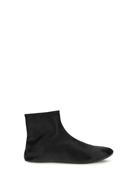 THE ROW Leather ankle Boots lined with soft shearling